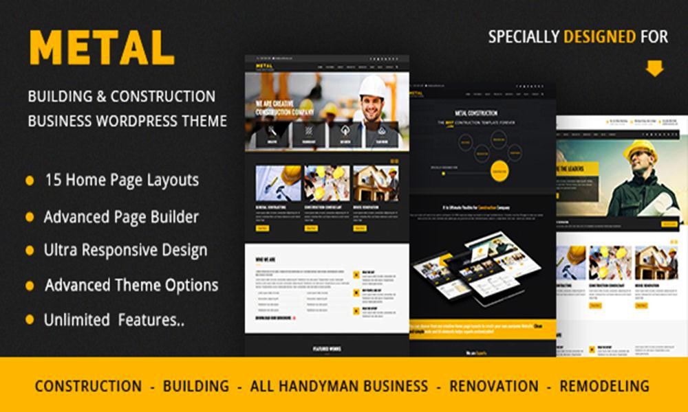 Metal - Building & Construction Business WordPress Themes