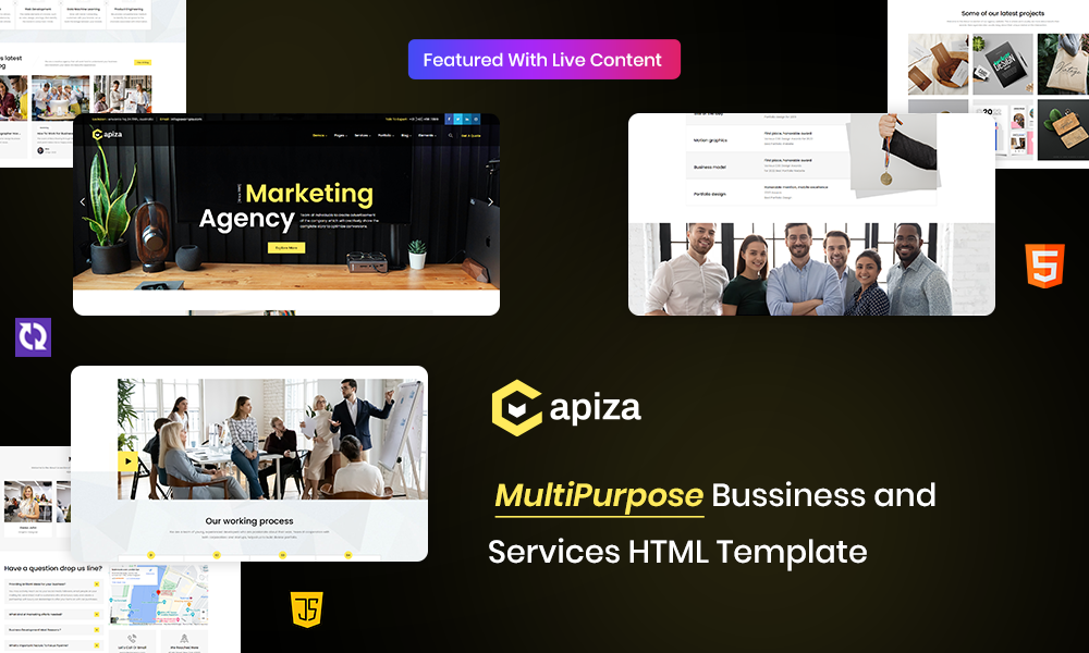 Capiza - Business & Agency Sass Html Template