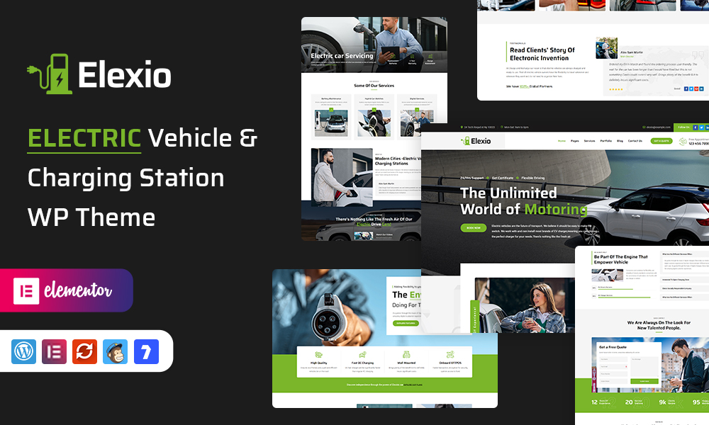 Elexio - Electric Vehicle & Charging Station HTML Template