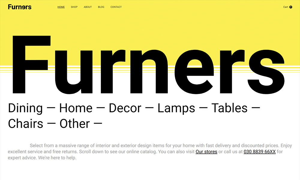 Furners - Furniture Website Template