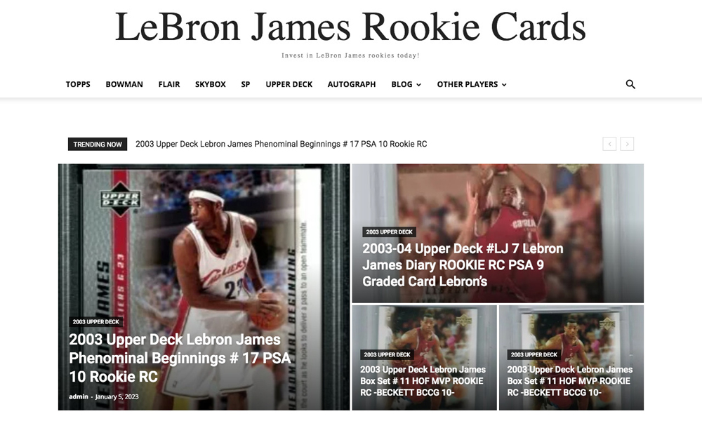 LeBron James Rookie Cards
