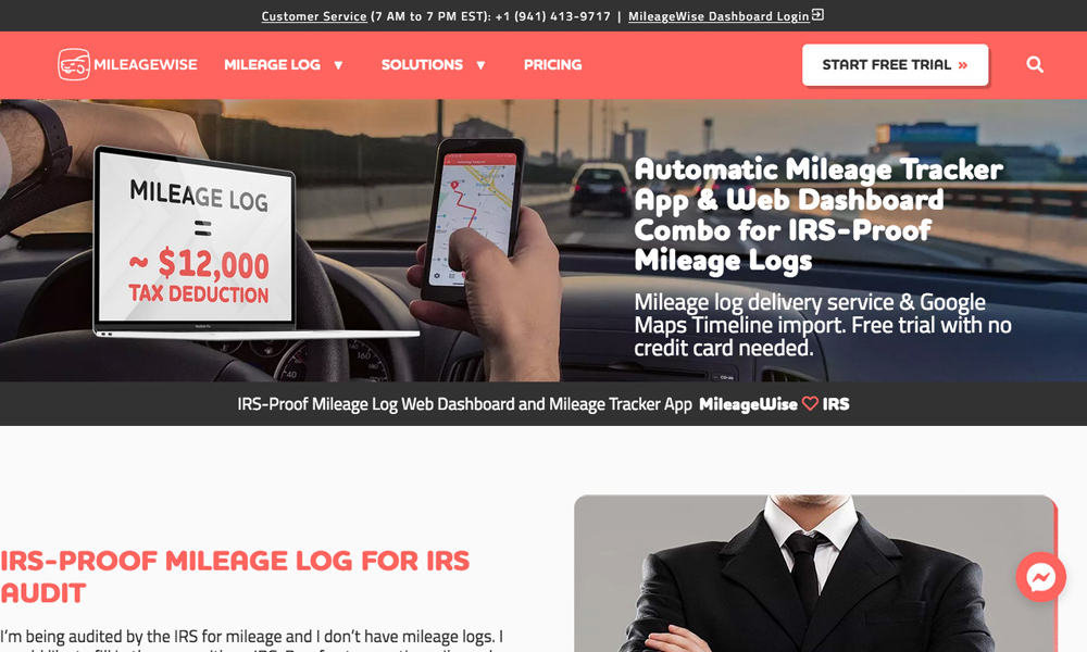 MileageWise IRS-Proof mileage log