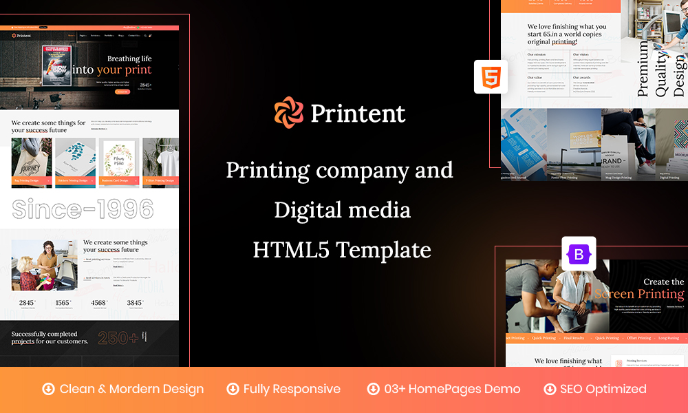 Printent - Printing Press & Digital Media HTML Template