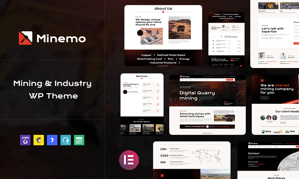 Minemo - Mining Industry Services WordPress Theme