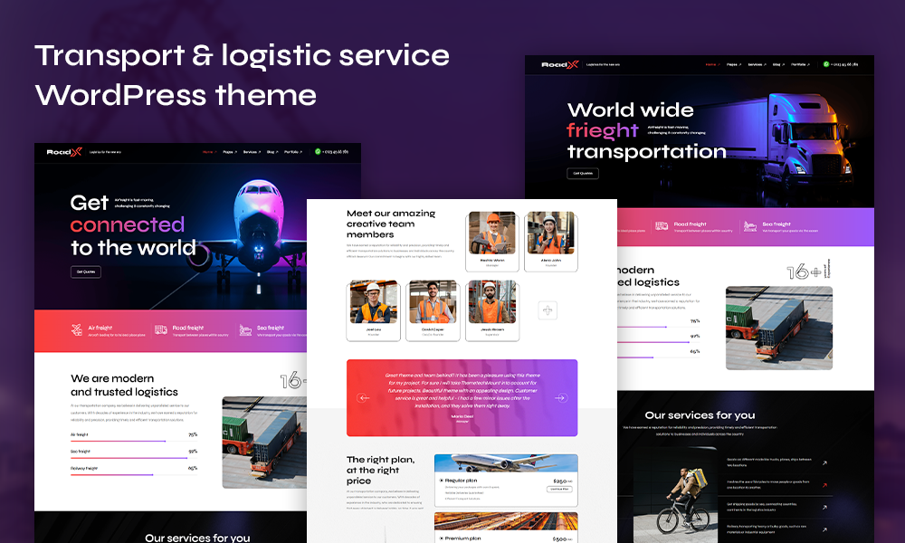 Roadx - Movers and Logistics Services WordPress Theme