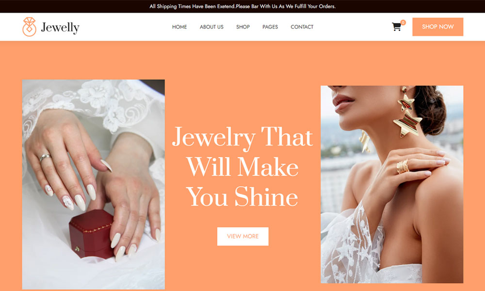Jewelly - Jewelry Website Template