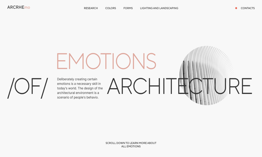 Emotions of architecture