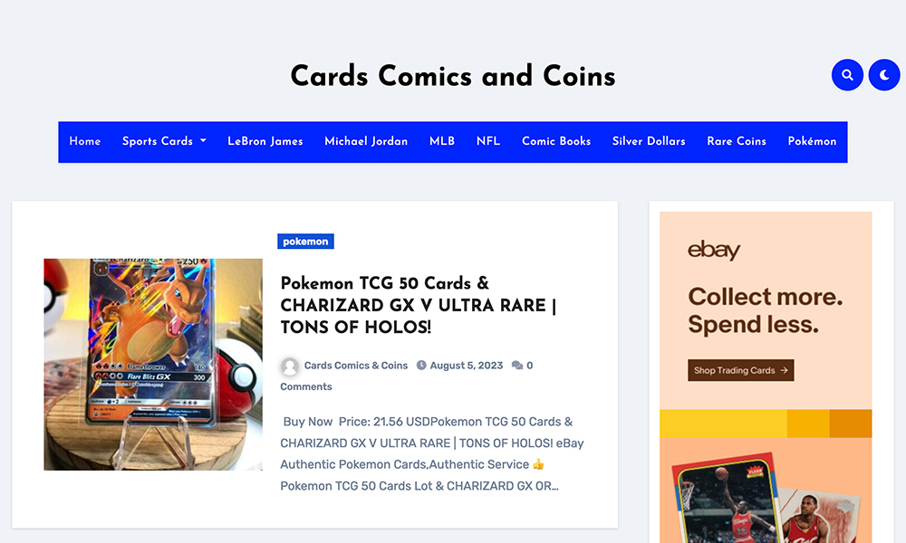cards comics and coins
