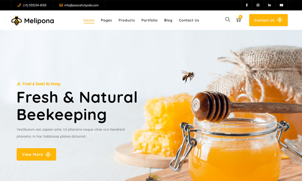 Melipona - Beekeeping and Honey Shop WordPress