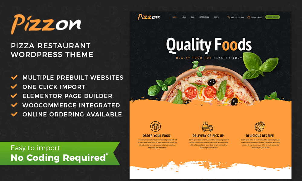 Pizzon - Pizza Restaurant WordPress Theme