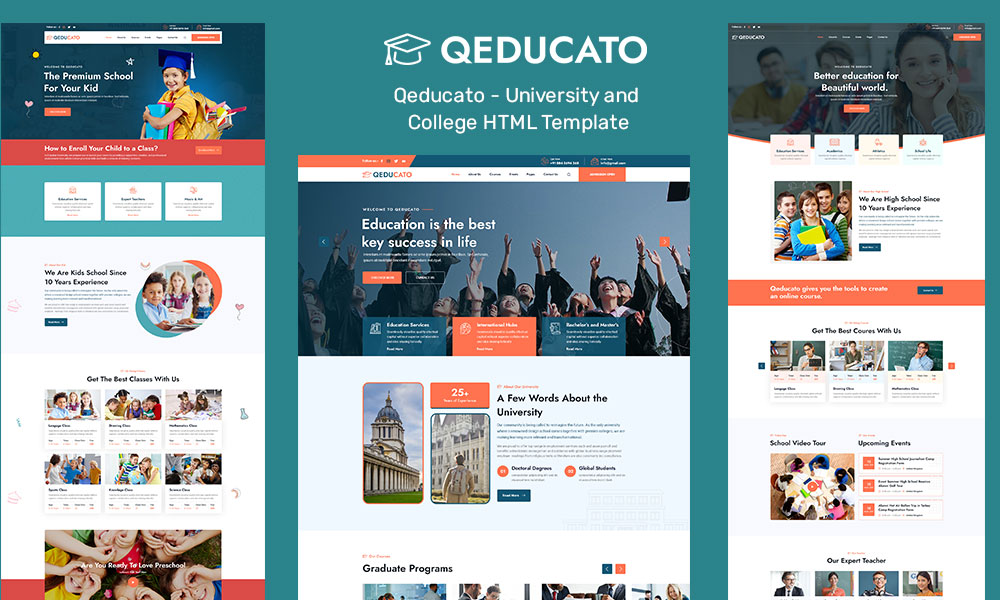 Qeducato - University and College HTML Template