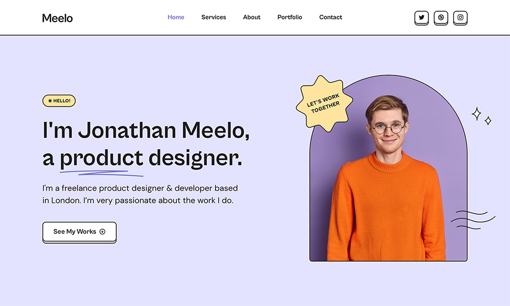 Meelo - Portfolio Website Template