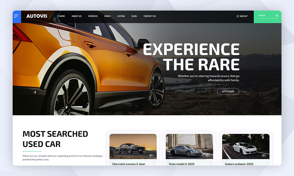 Autovis - Car Dealer Website Template