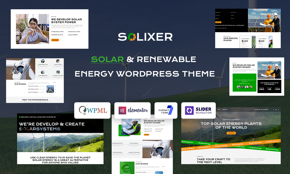 Solixer - Ecology & Solar Energy WordPress Theme