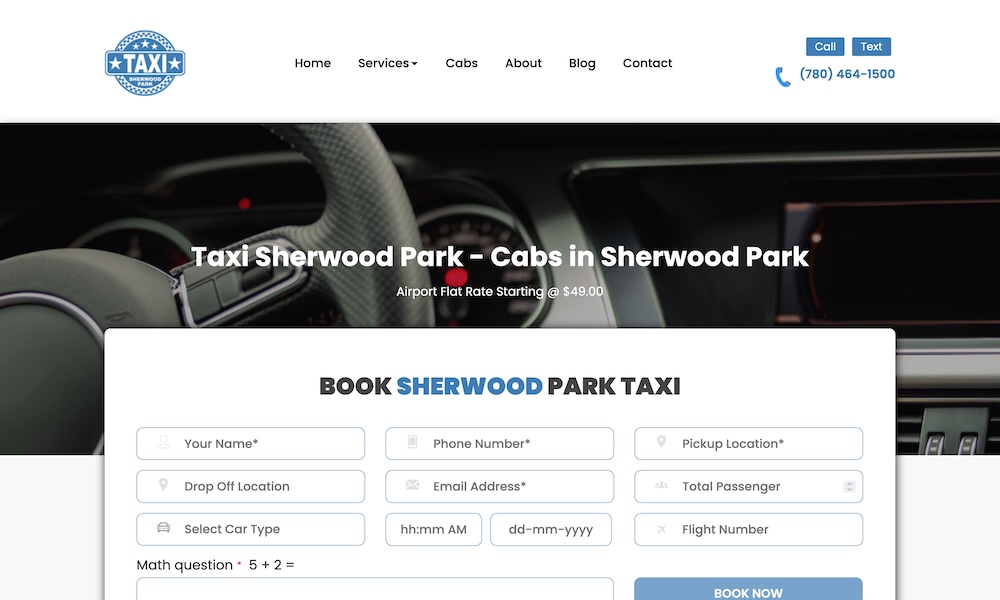 Taxi Sherwood Park - Flat Rate Taxi
