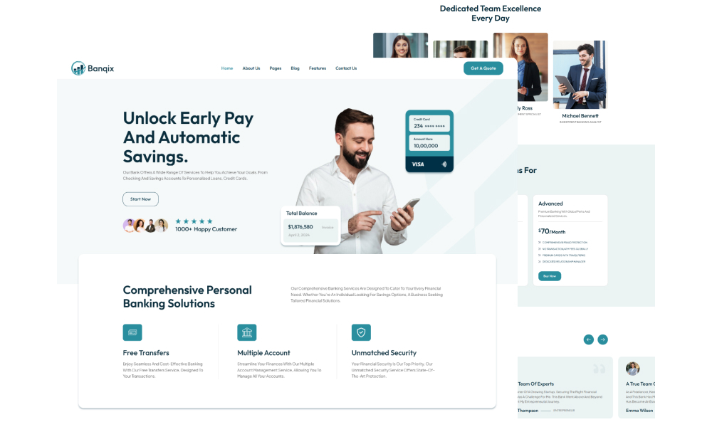 Banqix - Professional Services Website Template