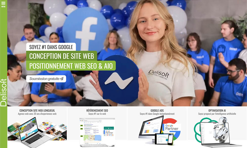 Conception site web Delisoft