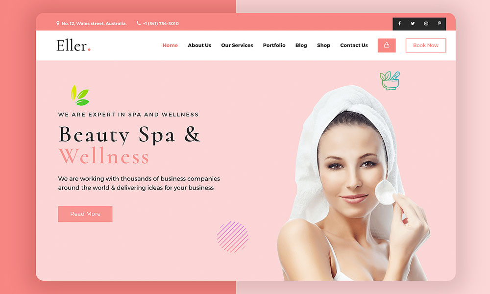 Eller – Elegant Spa & Wellness WordPress Theme