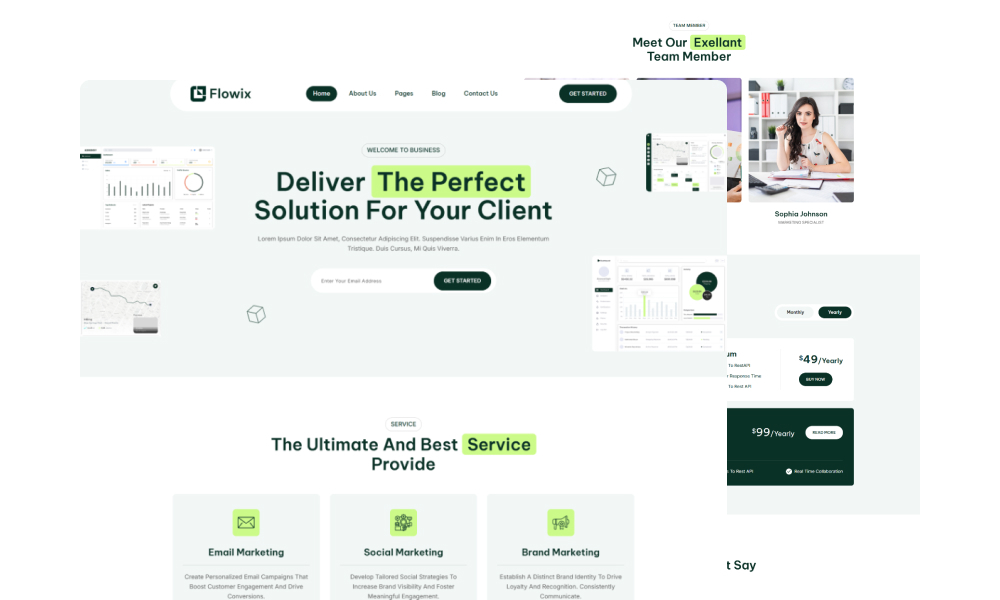Flowix - Technology Website Template