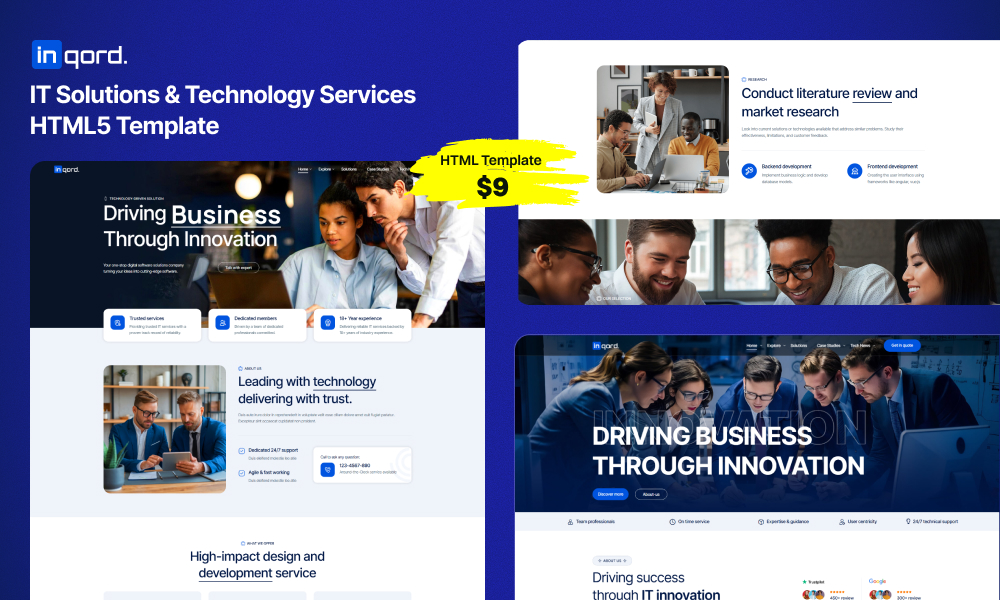 Inqord - IT Solutions & Technology Services HTML5 Template
