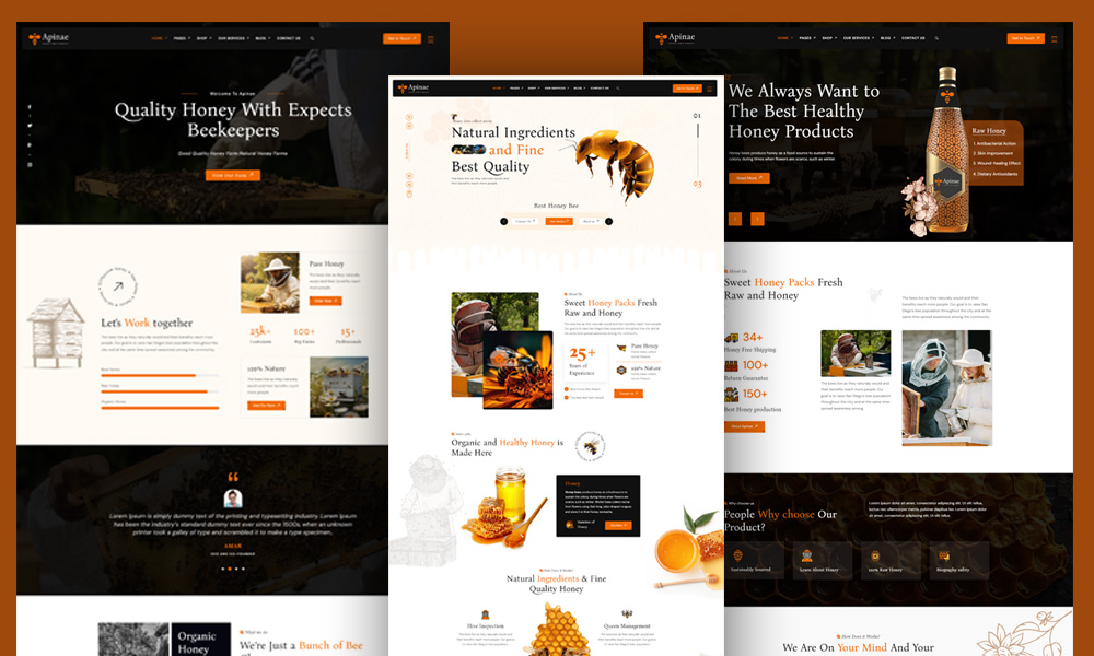Apinae – Beekeeping and Honey Shop Theme