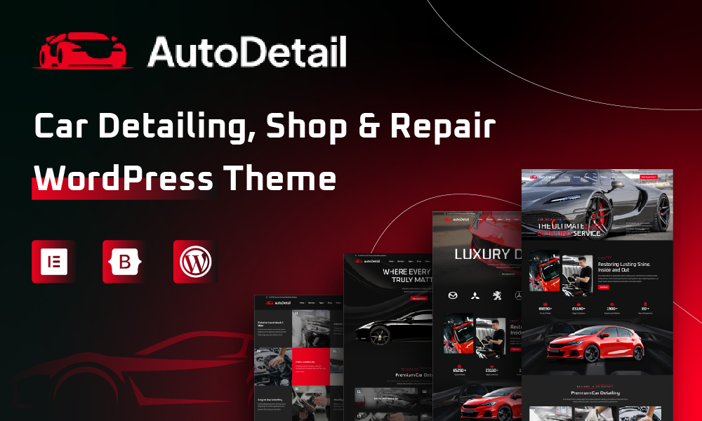AutoDetail - Car Detailing, Shop & Repair WordPress Theme