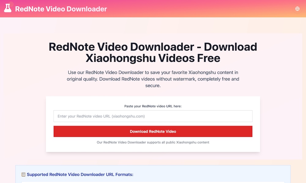RedNote Video Downloader