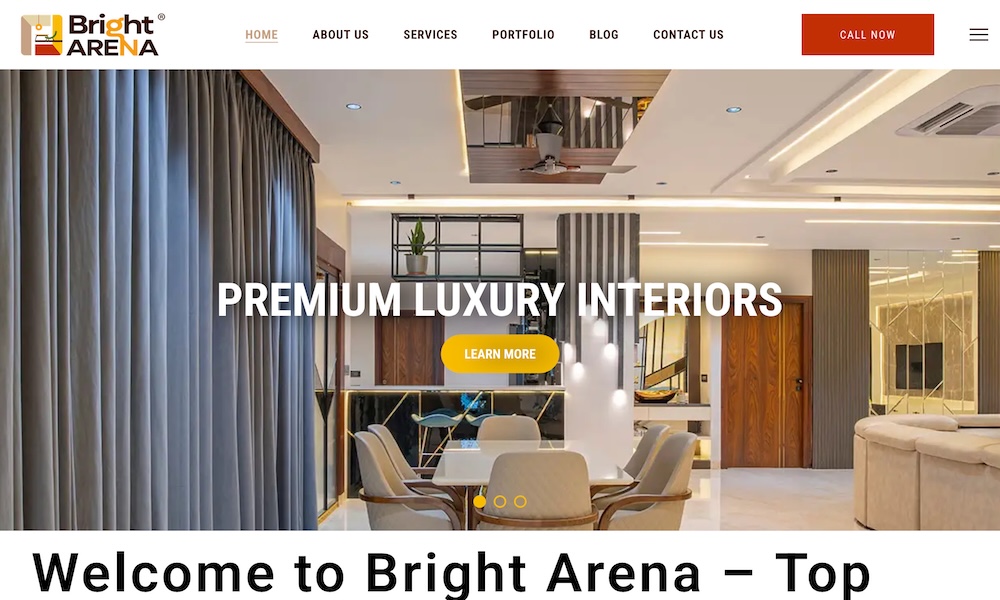 Bright arena interiors