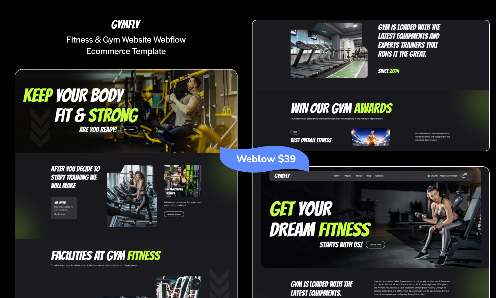 Gymfly Webflow Template