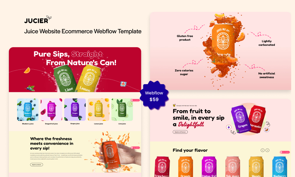Jucier Juice Webflow Ecommerce Website Template