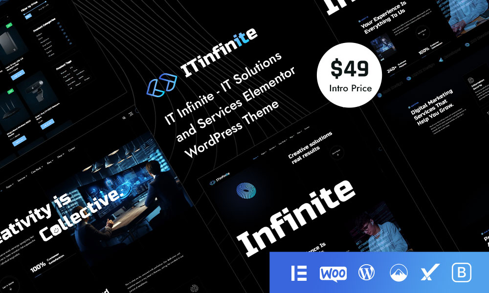 IT Infinite - IT Solutions and Services Elementor WordPress Theme