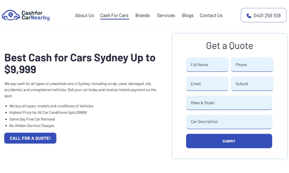 Cash For Car Nearby Sydney