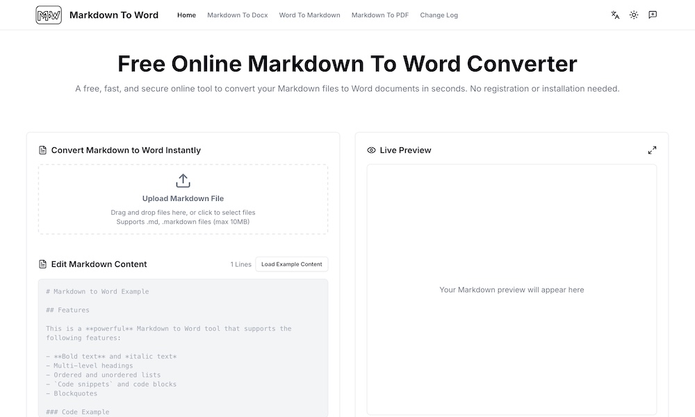 Markdown to Word