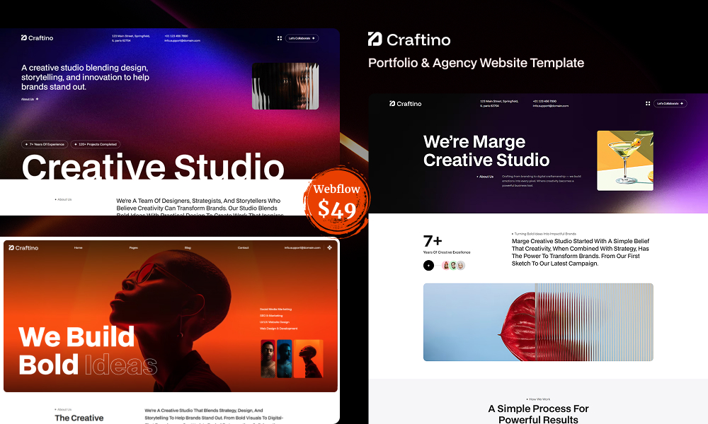 Craftino Webflow Template