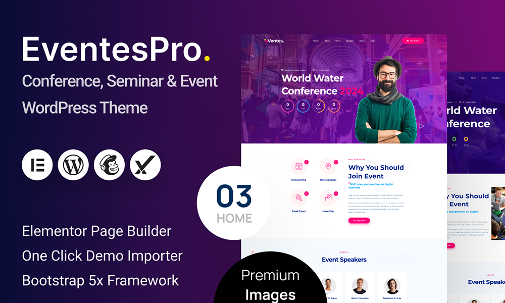 EventesPro - Conference, Seminar & Event WordPress Theme