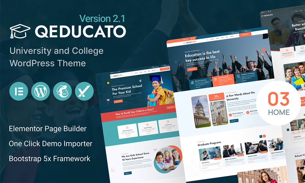 Qeducato - University and College WordPress Theme v 2.0