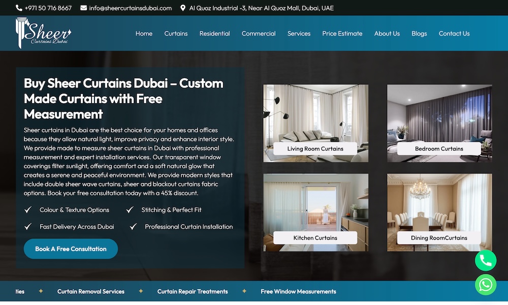 Sheer Curtains Duabi