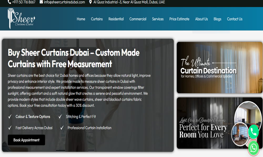 Sheer Curtains Duabi