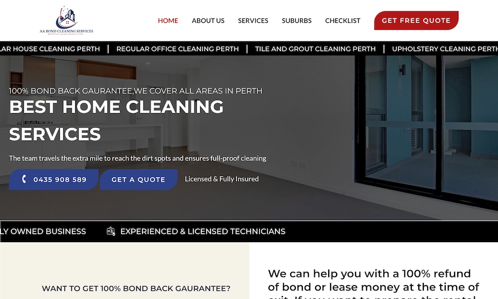 AA Bond Cleaning Service