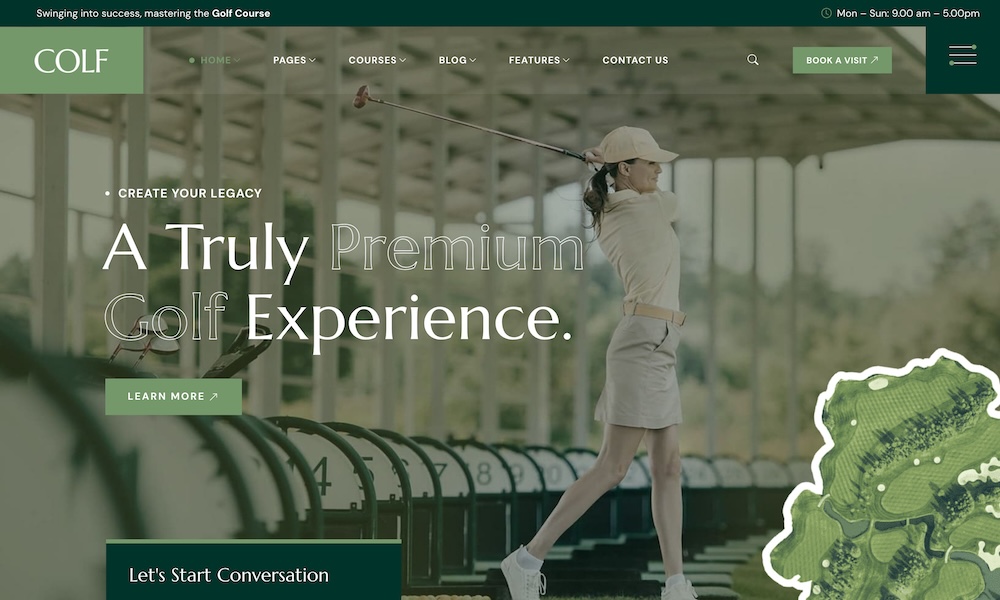 Colf – Golf Course and Club WordPress Theme