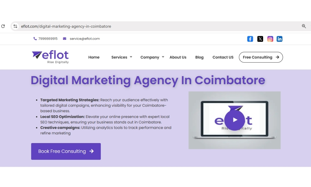 Eflot - Digital Marketing Agency in Coimbatore