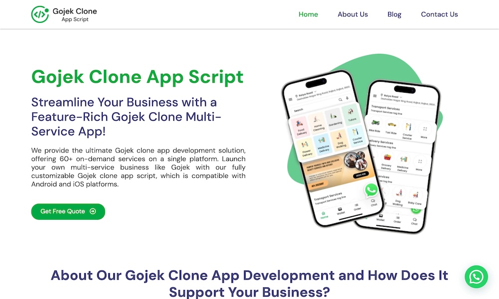 Gojek Clone App Script