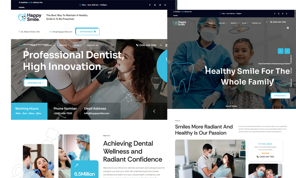 Happysmile – Medical and Dentist WordPress Theme