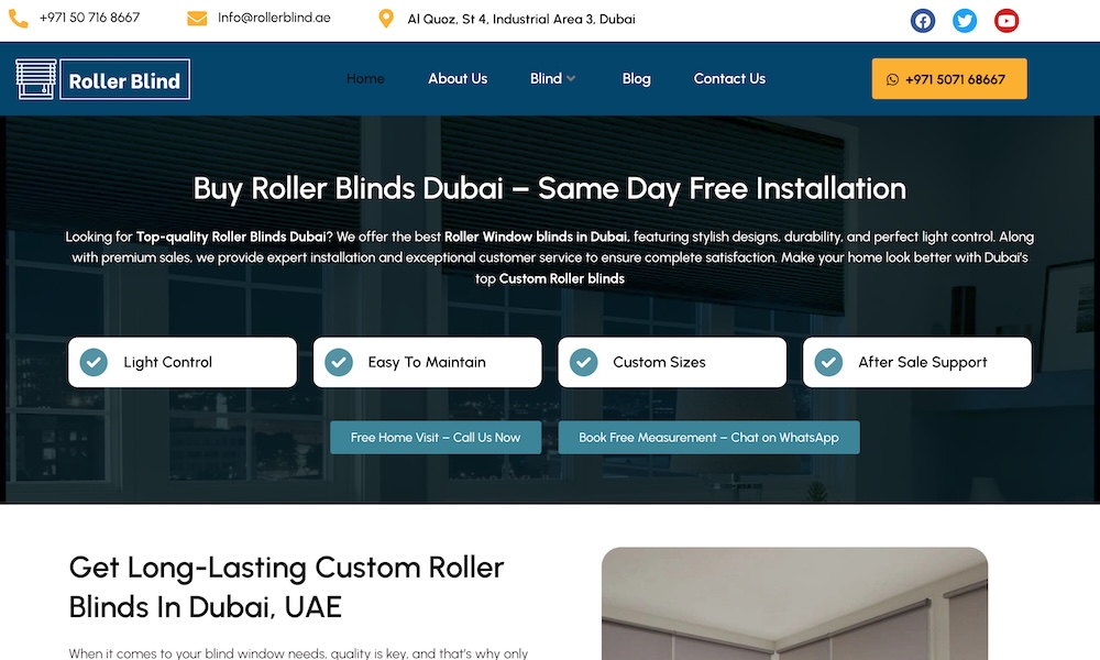 Roller Blinds Dubai