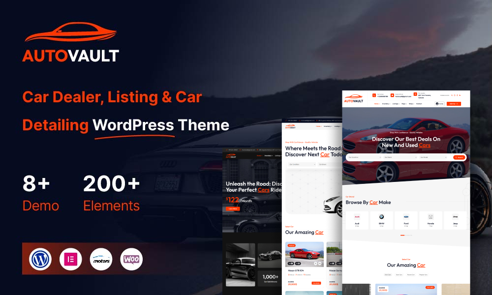Autovault - Car Dealer, Listing & Car Detailing WordPress Theme