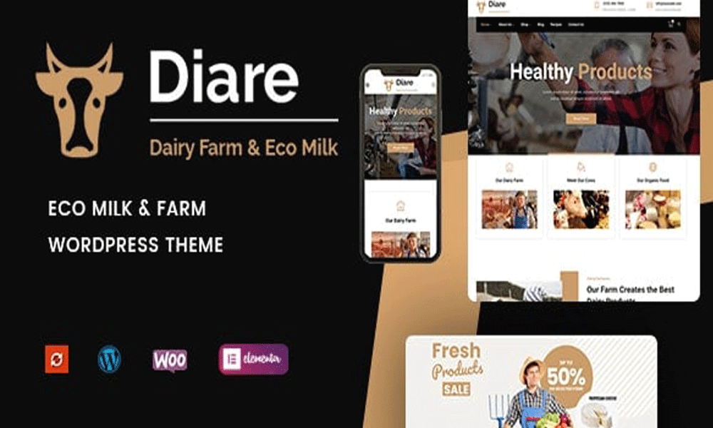 Diare – Eco Milk & Dairy Farm WordPress Theme