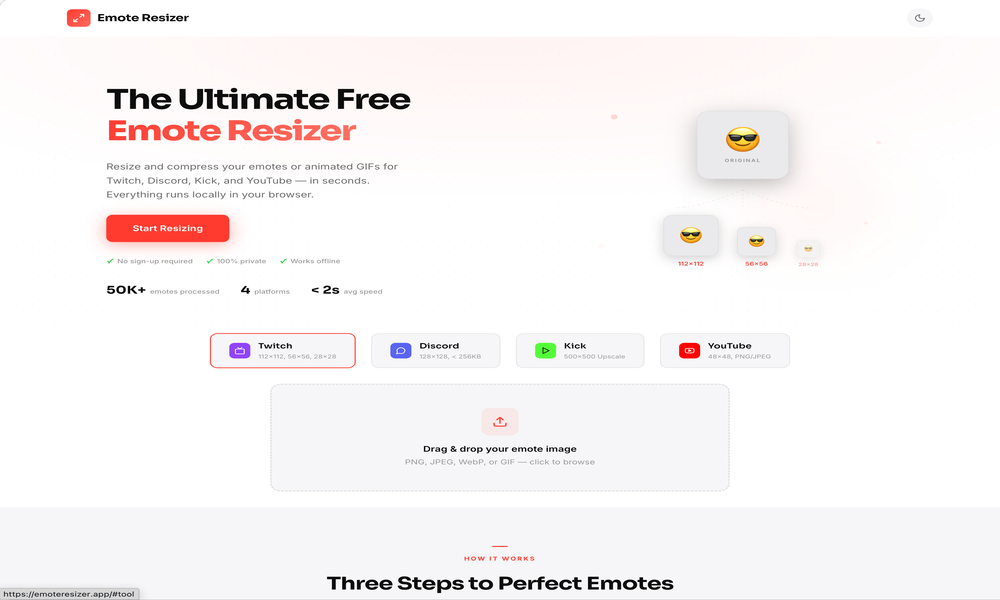 Free Emote Resizer: Twitch, Discord, Kick & YouTube