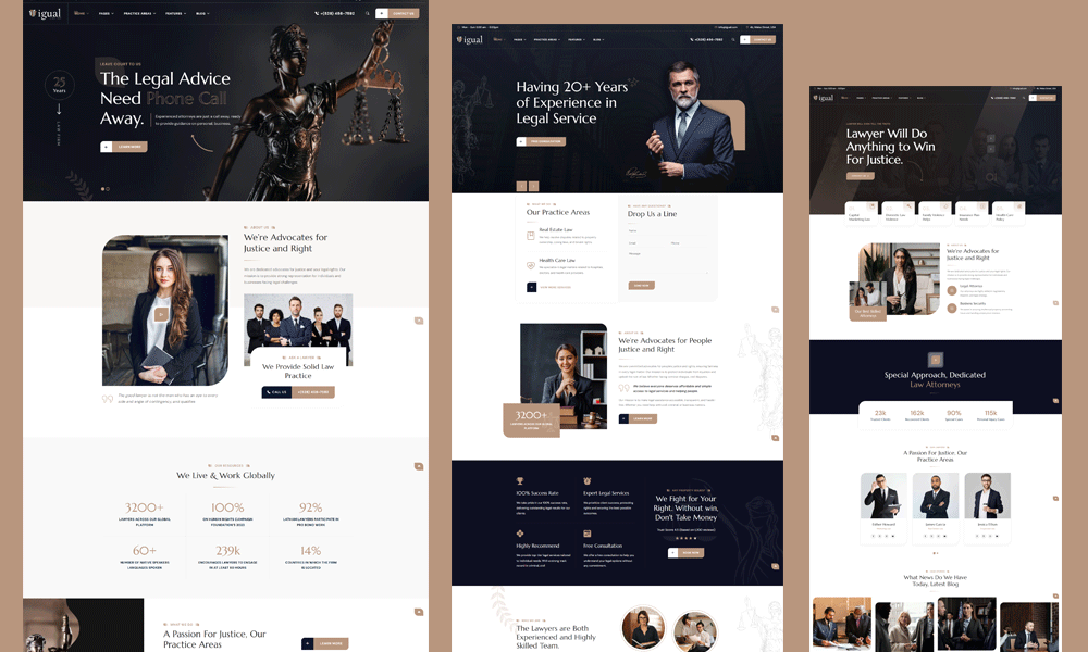 Igual – Lawyer Attorney Law Firm WordPress Theme