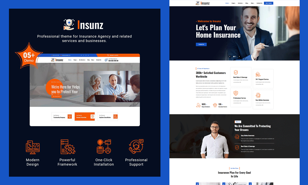 Insunz – Insurance Agency WordPress Theme