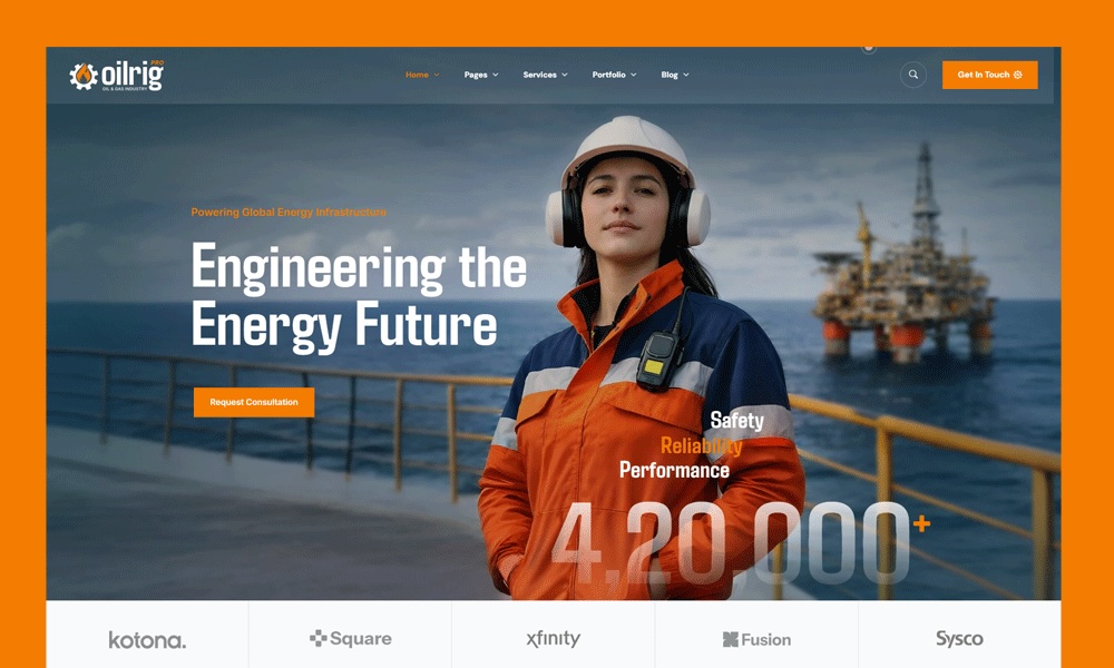 Oilrigpro – Oil & Gas Company WordPress Theme